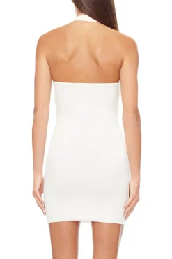 Clearance - Halter Mini Dress - Cream Dresses | Mini Dresses
