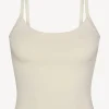 New - 90's Tank - Cream Crop Tops