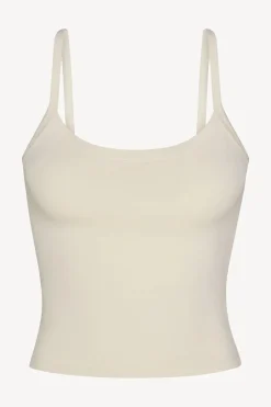 New - 90's Tank - Cream Crop Tops