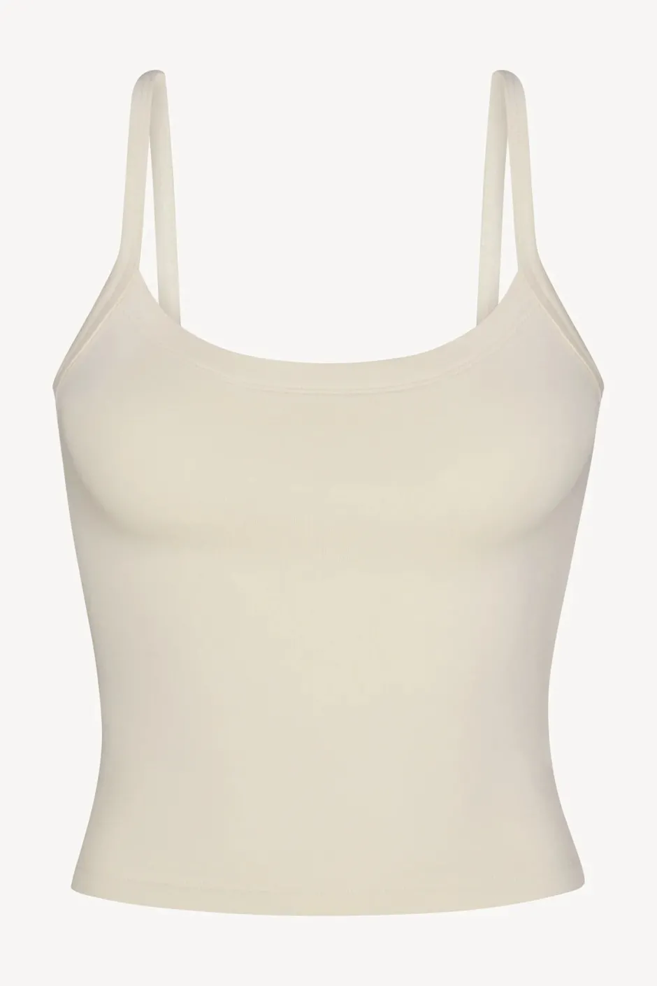 New - 90's Tank - Cream Crop Tops