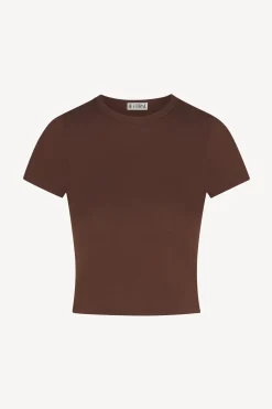Hot - Short Sleeve Baby Tee - Chocolate Crop Tops