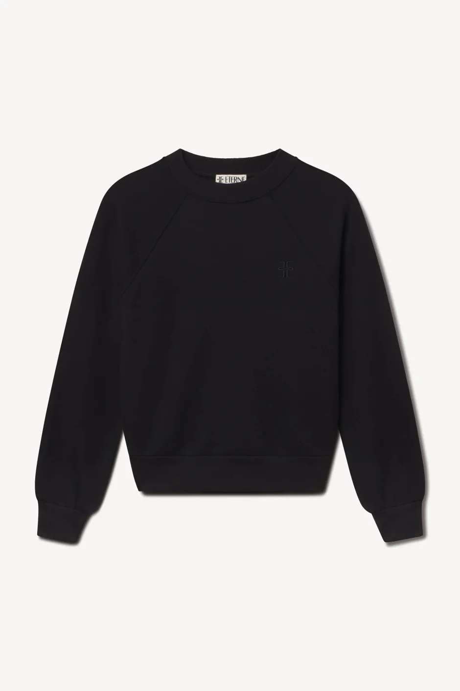 Clearance - Shrunken Raglan Sweatshirt - Black Sweaters & Knits
