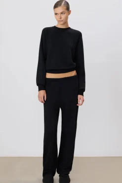 Online - Straight Leg Sweatpant - Black Pants | Straight