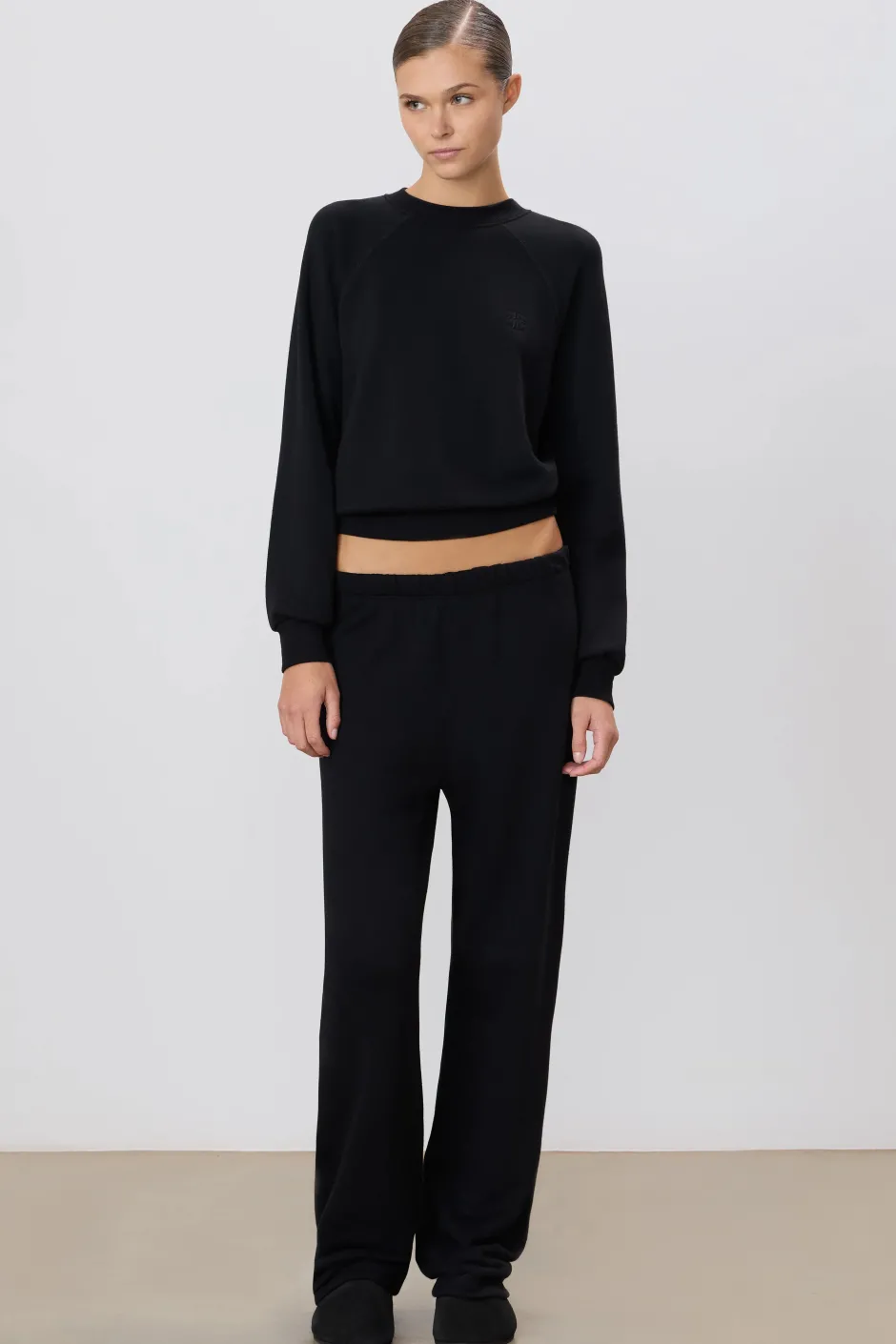 Online - Straight Leg Sweatpant - Black Pants | Straight