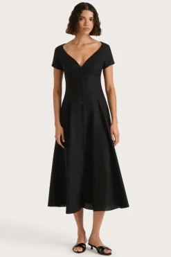 Sale - Delphine Midi Dress - Black Midi | Midi Dresses