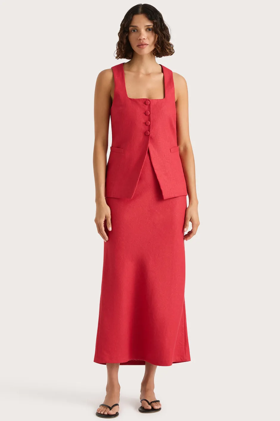 Online - Elise Skirt - Red Long Skirts
