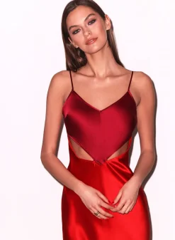 New - Scarlet Slip Dress - Rouge Midi | Midi Dresses