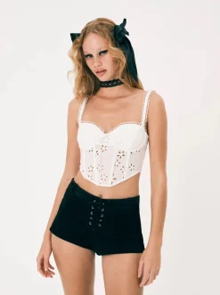 Online - Sammie Crop Top - White Crop Tops