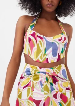 Sale - Thora Crop Top - Green Crop Tops