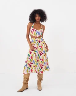 Sale - Thora Crop Top - Green Crop Tops