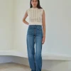 Outlet - Angled Zipper Long Barrel - Pearl District Straight | Denim