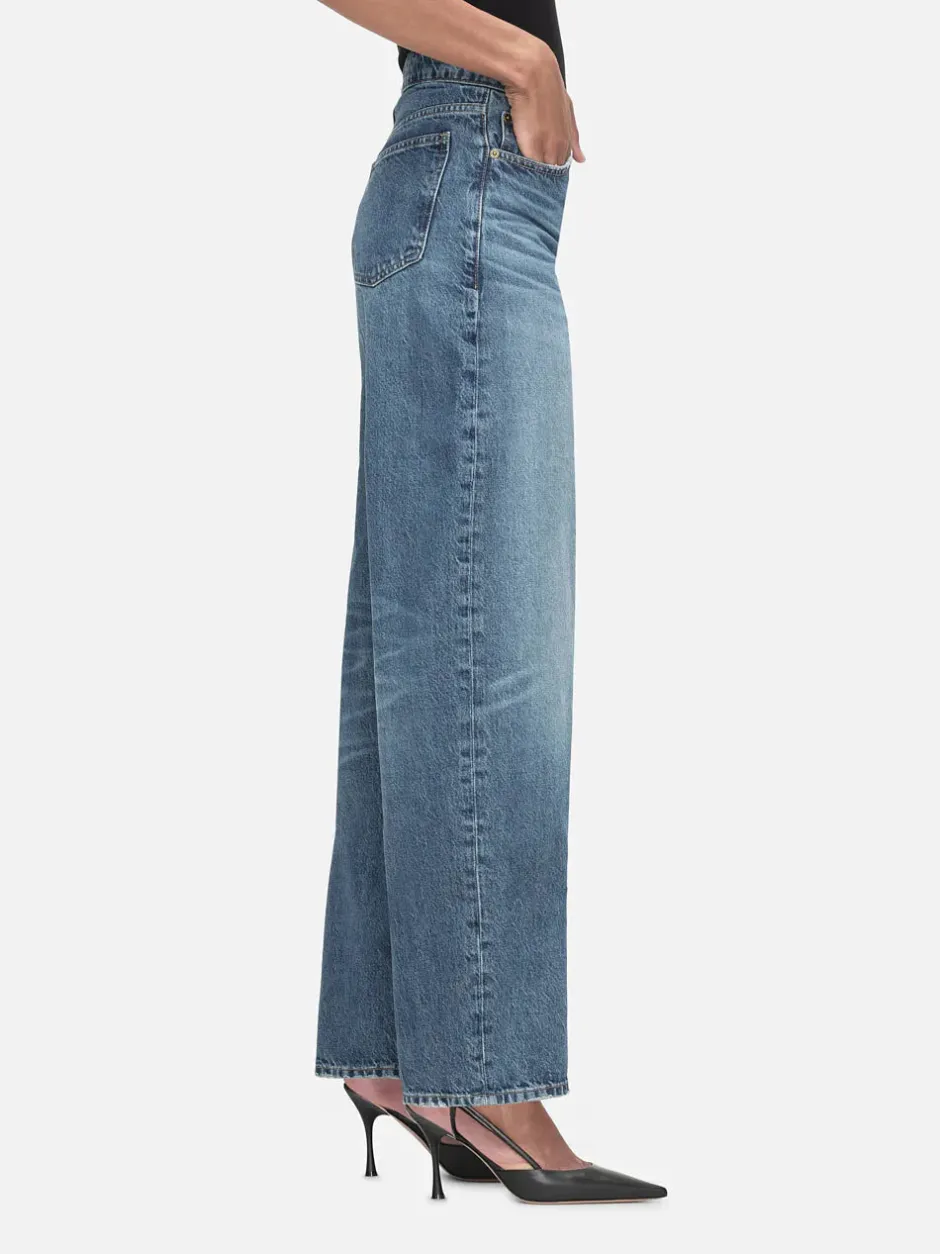 Outlet - Angled Zipper Long Barrel - Pearl District Straight | Denim