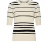 New - Striped S/S Sweater - Cream Multi Denim | All Denim