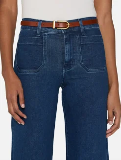 Online - The Seamed Wide Trouser - Rinse High-Rise | Denim