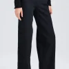 Outlet - Brenna Lace Combo Pants - Black Pants
