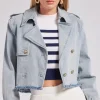 Discount - Camila Denim Trench Coat - Light Blue Denim Jackets | Jackets