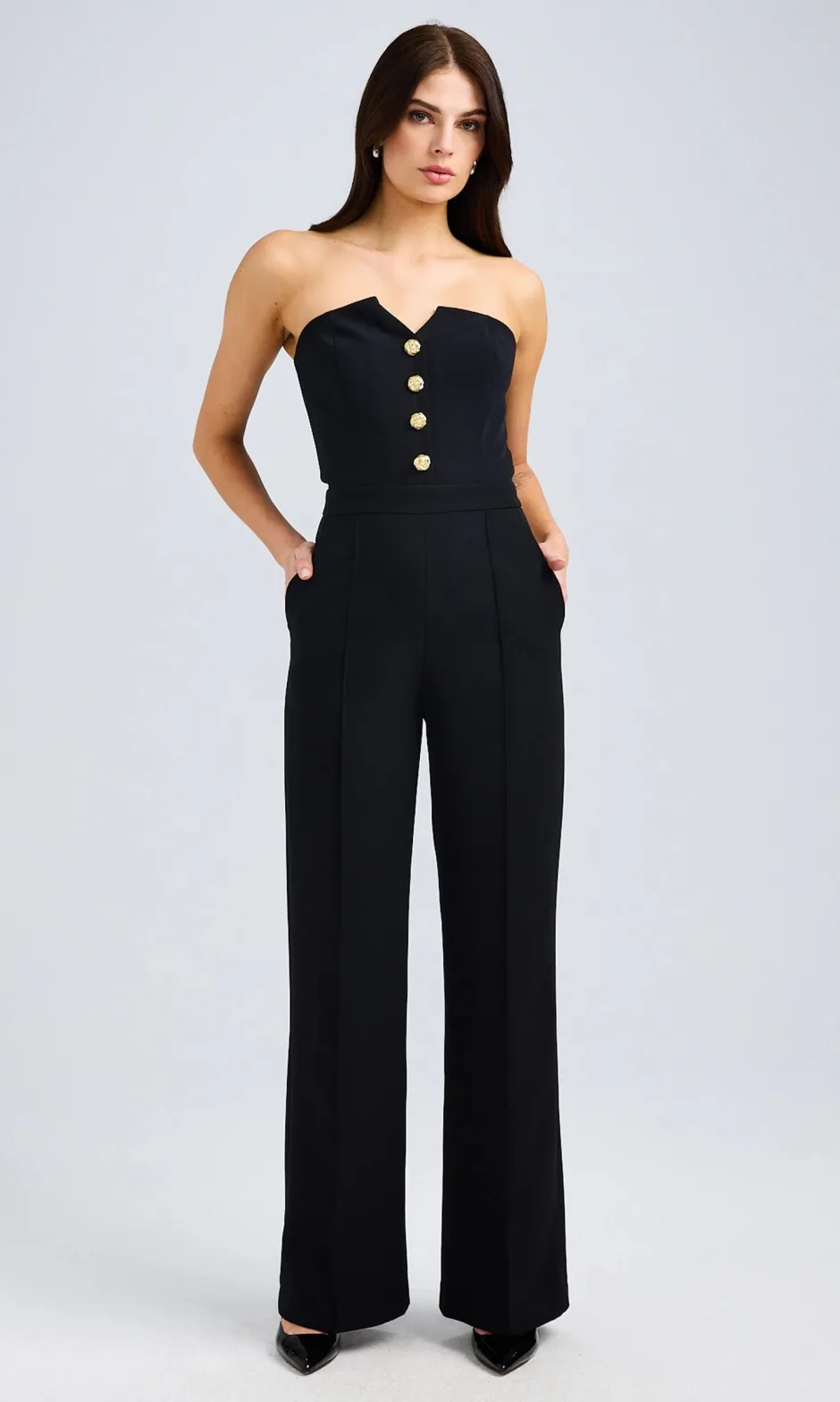 Fashion - Camilo Crepe Jumpsuit - Black Pants Jumpsuits