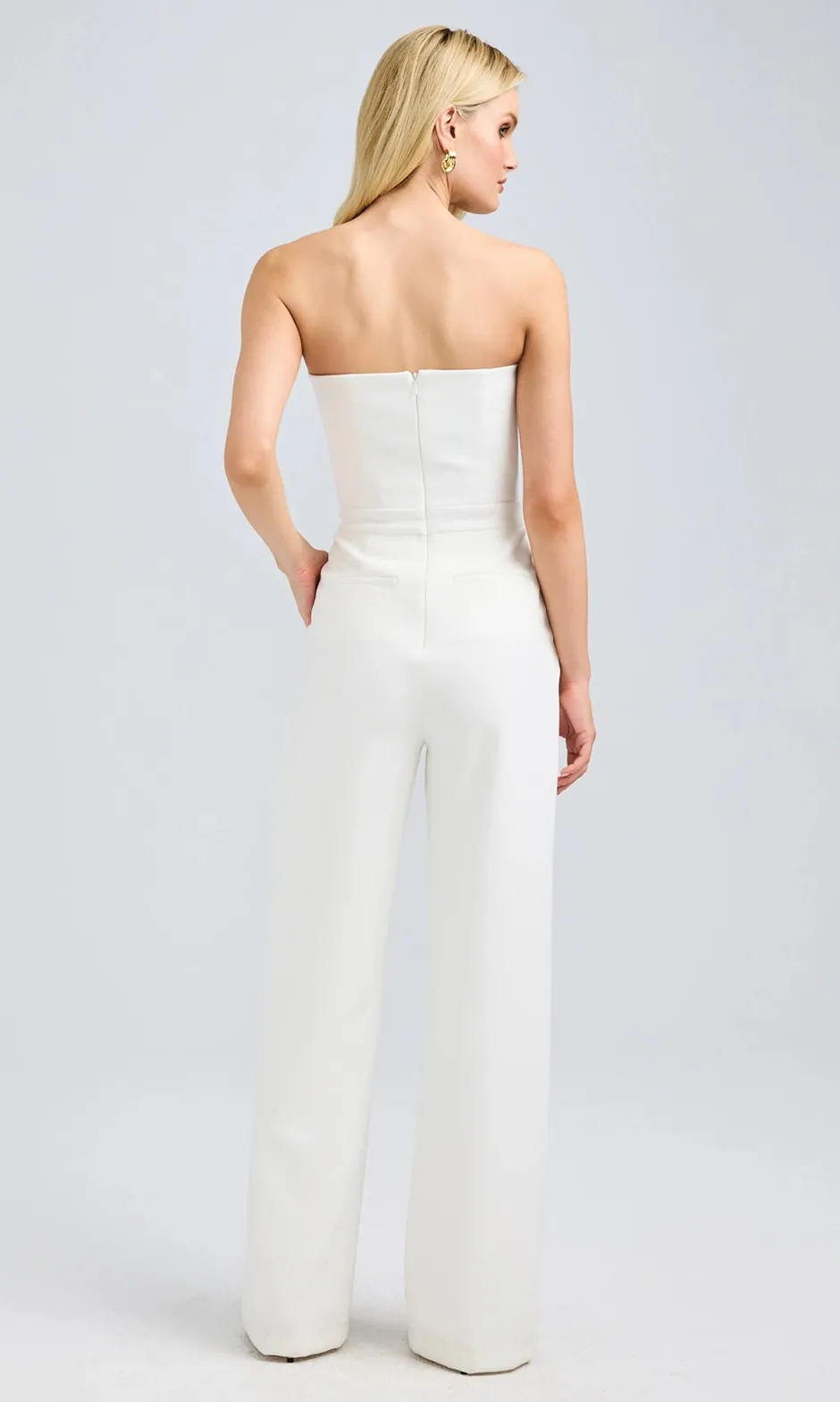 New - Camilo Crepe Jumpsuit - White Pants Jumpsuits | Pants
