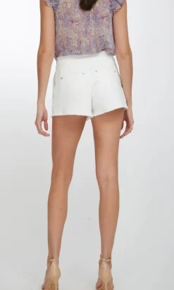 Discount - Eden Denim Shorts - White Denim | All Denim