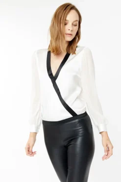 New - Henry Blouse - White/Black Blouses