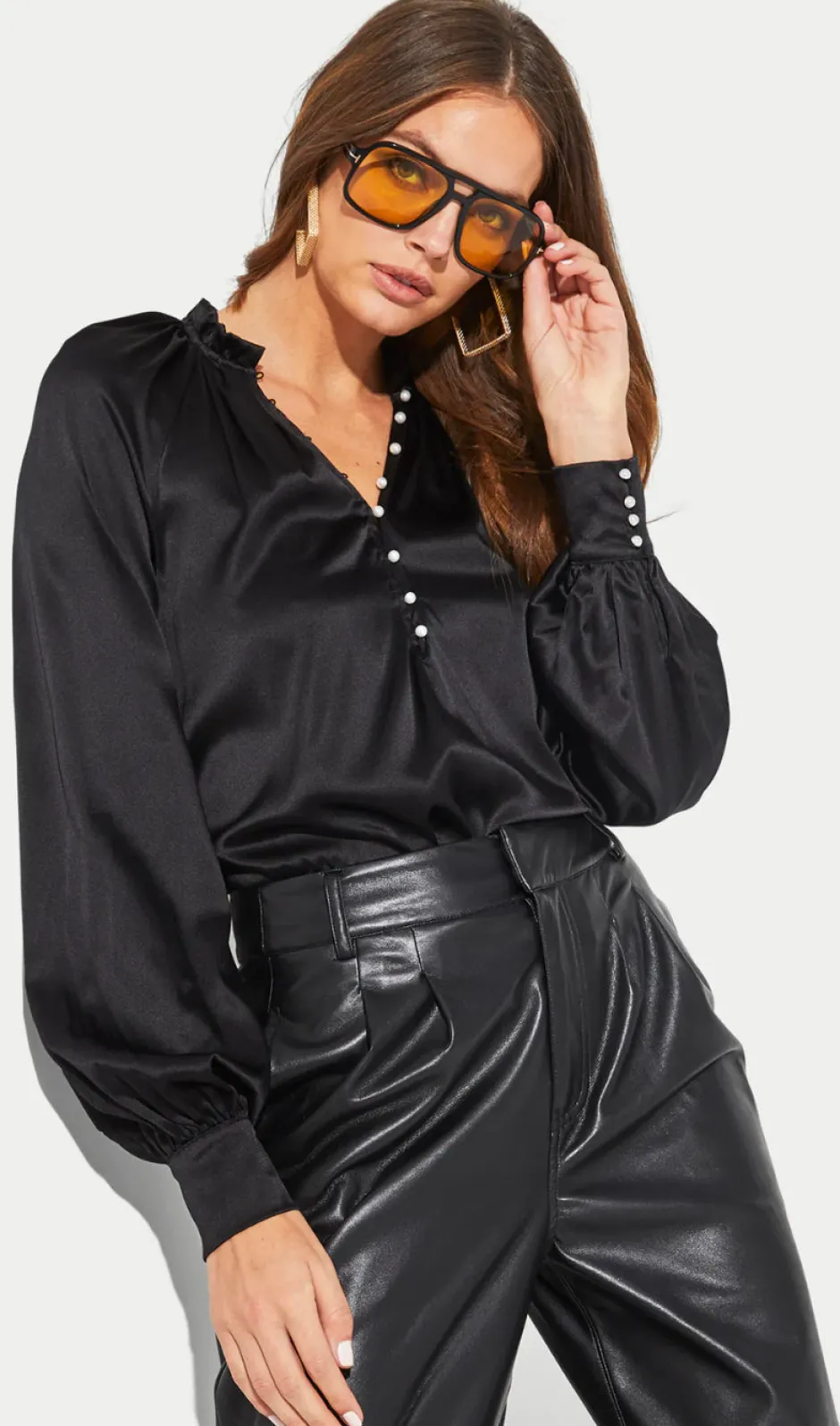 Hot - Kelcy Blouse - Black Blouses