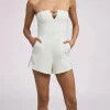 Online - Liz Crepe Romper - White Pants Jumpsuits | Rompers