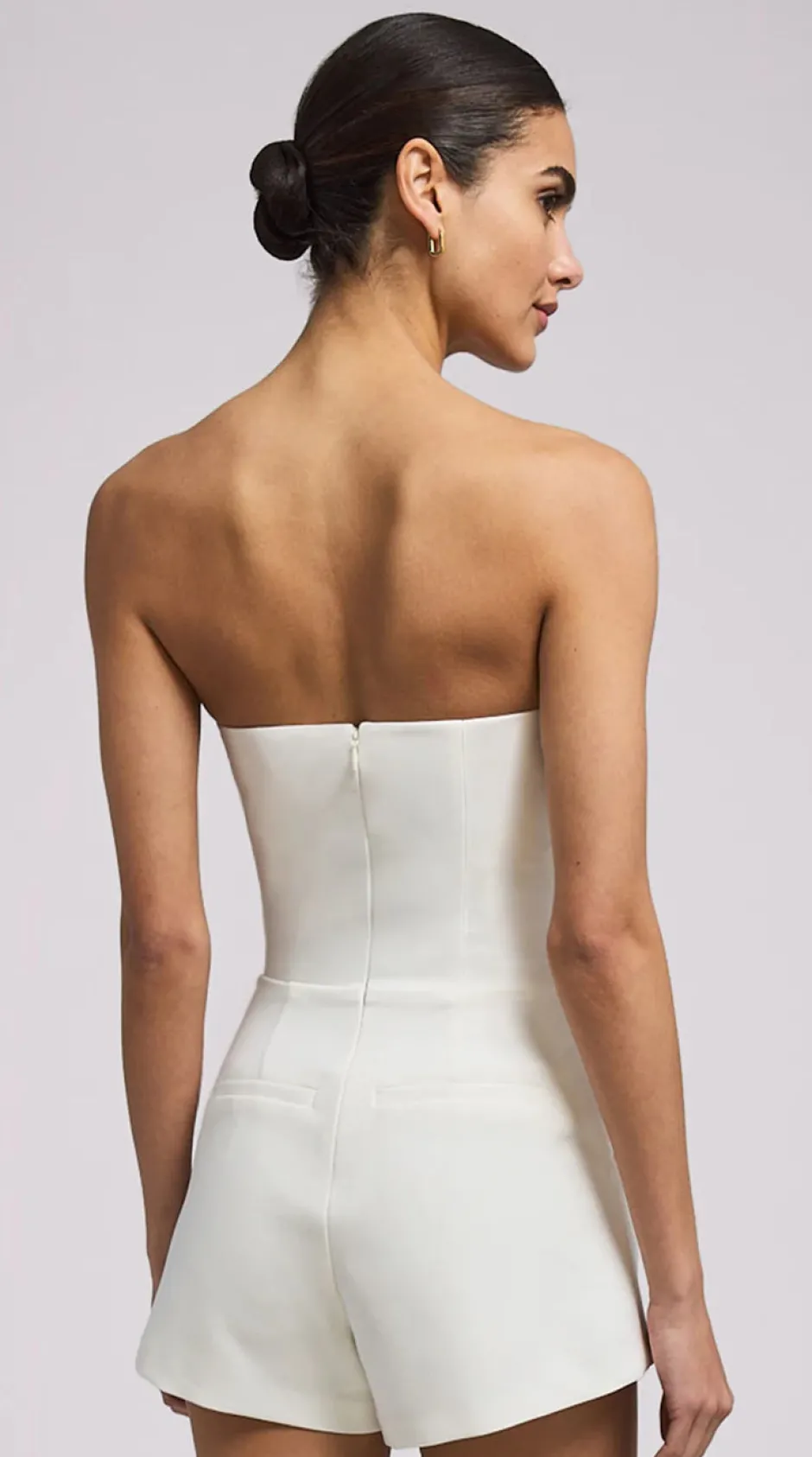 Online - Liz Crepe Romper - White Pants Jumpsuits | Rompers