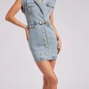 Discount - Luey Denim Dress - Light Blue Dresses | Mini Dresses