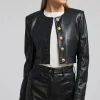 Clearance - Marko Vegan Leather Blazer - Black Blazers