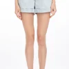 Fashion - Mona High Waist Denim Shorts - Light Blue Shorts | Shorts
