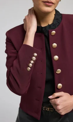 Hot - Olempia Crepe Blazer - Malbec Blazers