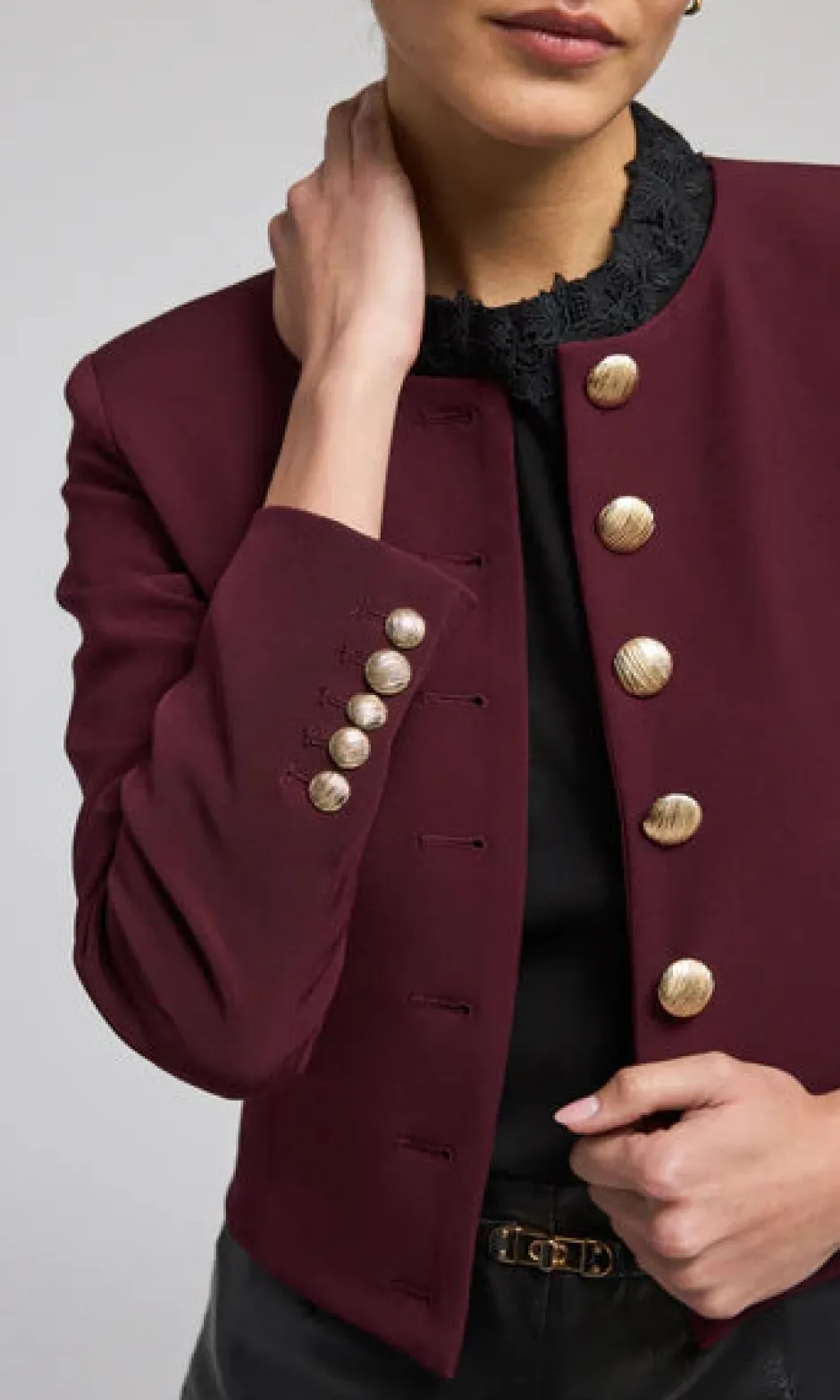 Hot - Olempia Crepe Blazer - Malbec Blazers