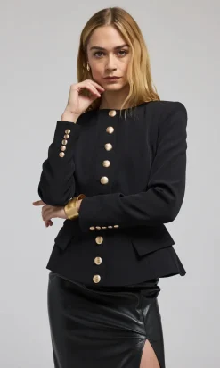Fashion - Ophelia Crepe Blazer - Black Blazers