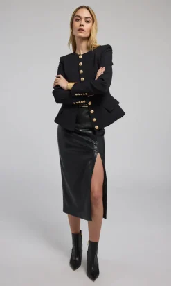 Fashion - Ophelia Crepe Blazer - Black Blazers