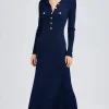 Fashion - Petina Sweater Dress - Navy Midi | Midi Dresses
