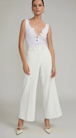 Discount - Rayne Crepe Pants - White Pants