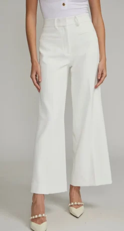 Discount - Rayne Crepe Pants - White Pants