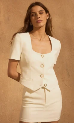 Fashion - Regina Crepe Blazer - White Blazers