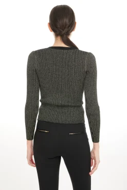 Online - Ruby Lurex Cardigan - Black/Gold Sweaters & Knits