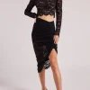 Sale - Safia Lace Top - Black Crop Tops