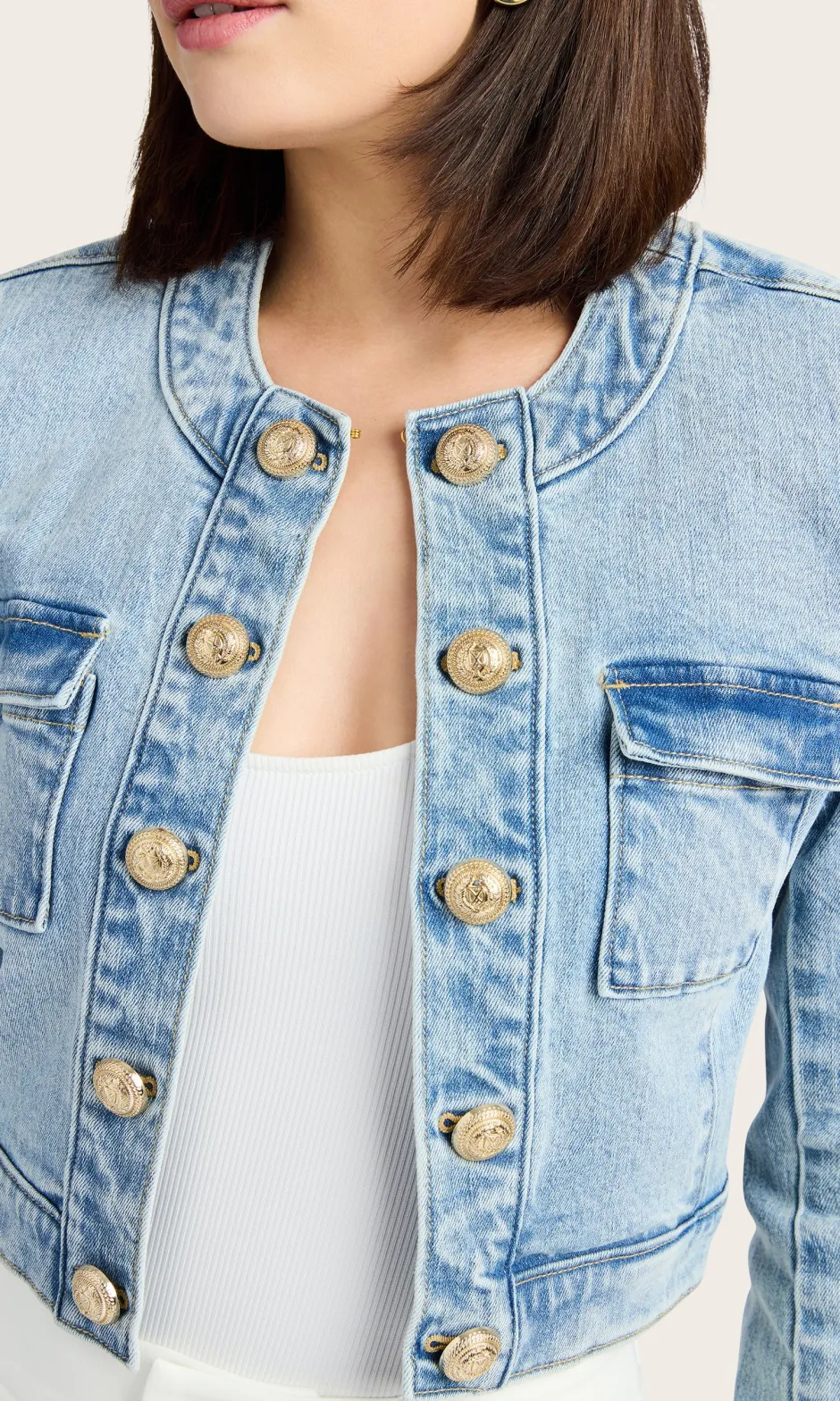 Online - Valentina Denim Jacket - Light Blue Denim Jackets | Jackets