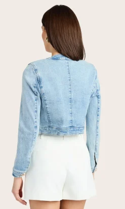 Online - Valentina Denim Jacket - Light Blue Denim Jackets | Jackets