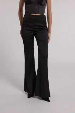 Online - Wesley Satin Pants - Black Pants