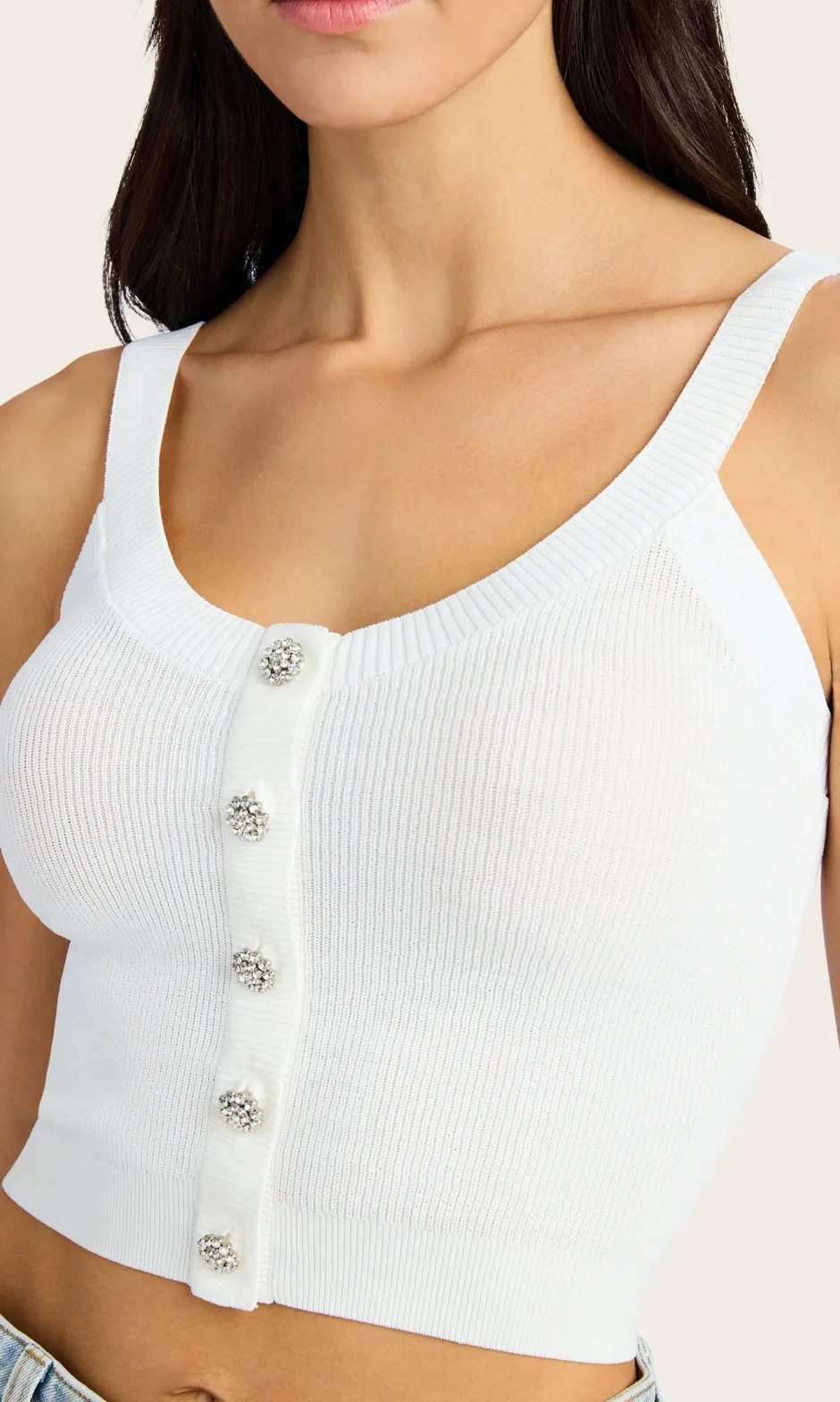 Discount - Xenia Rib Sweater - White Sweaters & Knits | Crop Tops