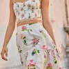 New - Corset Top - Floral Crop Tops
