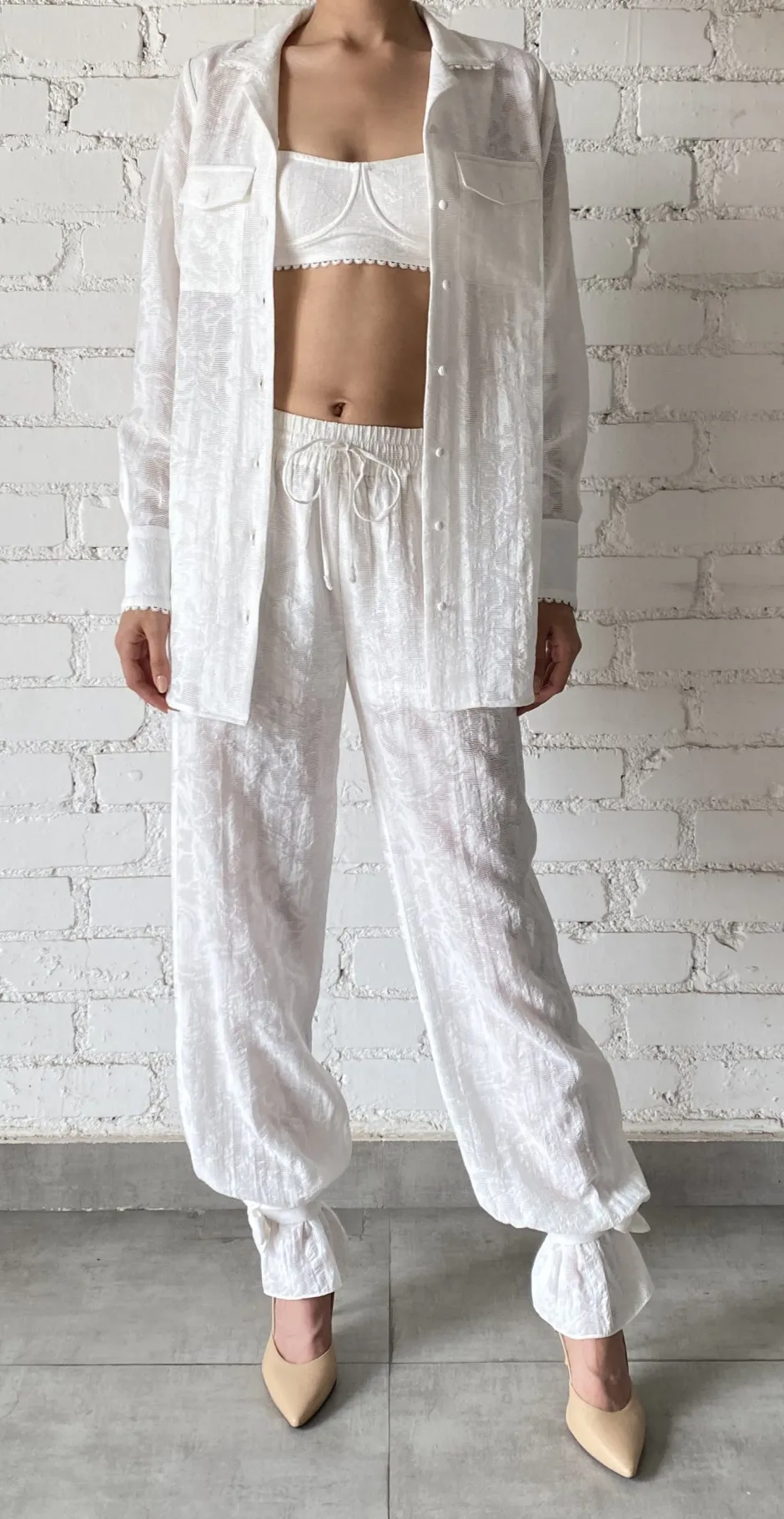 Discount - Ilara Flared Pant - White Flare | Pants