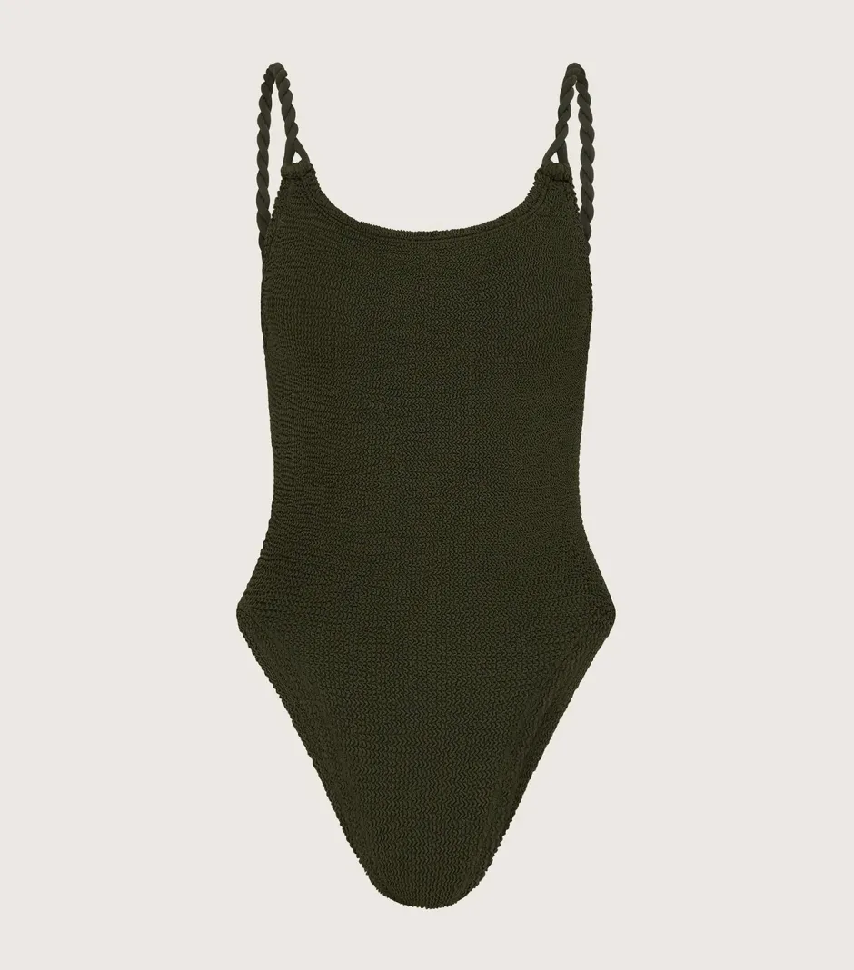 Sale - Camille Swim - Metallic Khaki One Piece