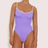Clearance - Pamela Swim Contrast - Lilac/White One Piece