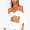 New - Dahlia Top - White Crop Tops