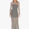 Hot - Gia Dress - Black/Champagne Midi | Midi Dresses